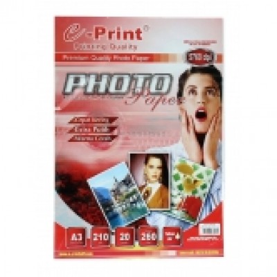 E-PRINT Kertas Photo Glossy A3 260 gsm 20 lembar